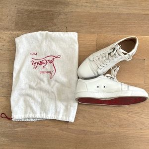 Christian Louboutin Women’s White Leather Sneakers